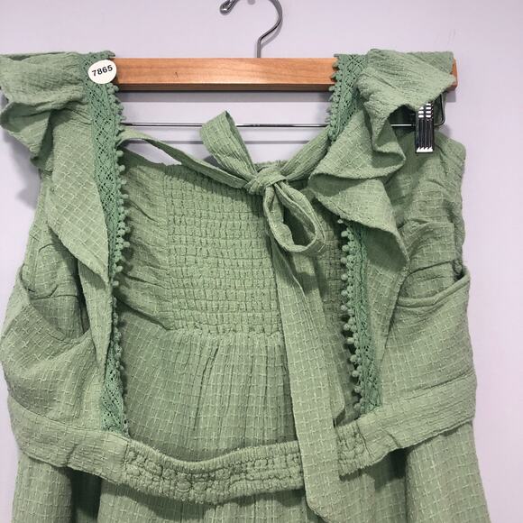 Free People County Line Maxi Skirt Set Light Green Size L - Picture 8 of 9